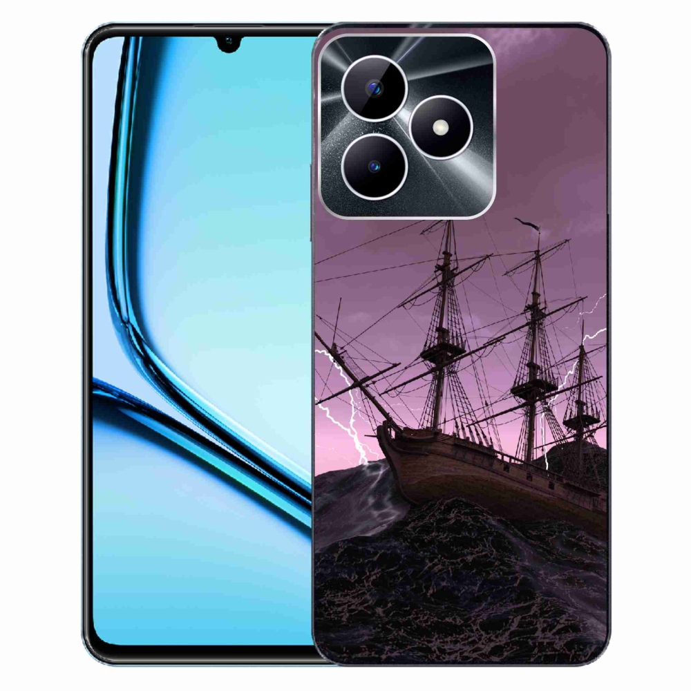 Gelový kryt mmCase na Realme Note 50 - loď v bouři