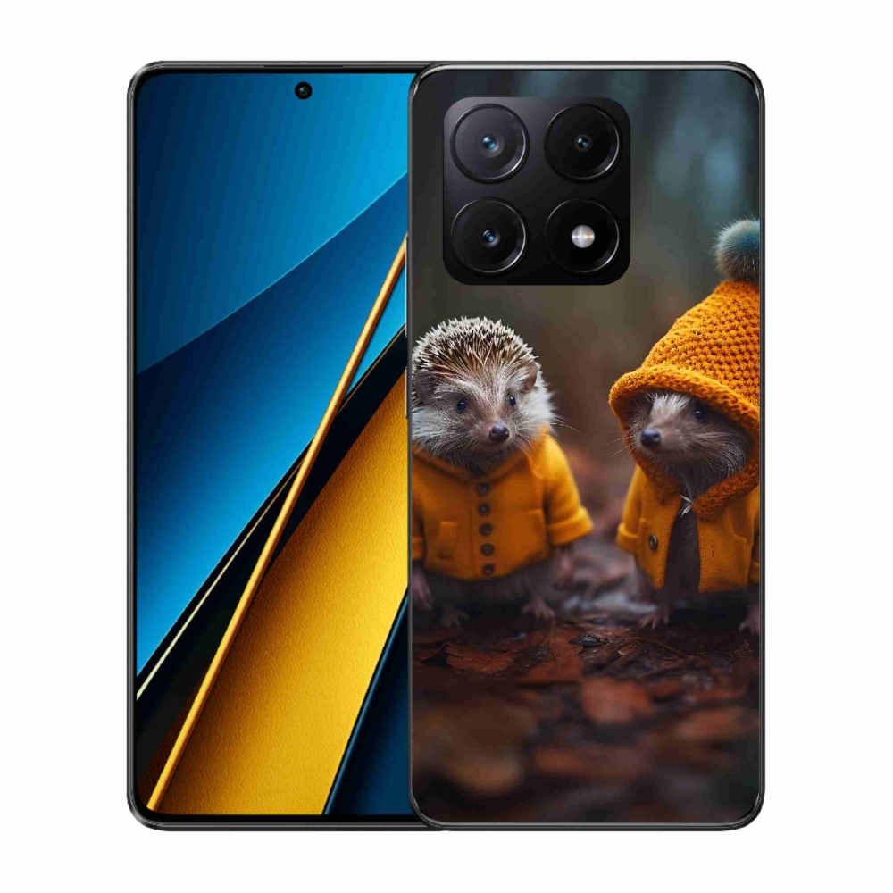 Gelový kryt mmCase na Xiaomi Poco X6 Pro 5G - ježci