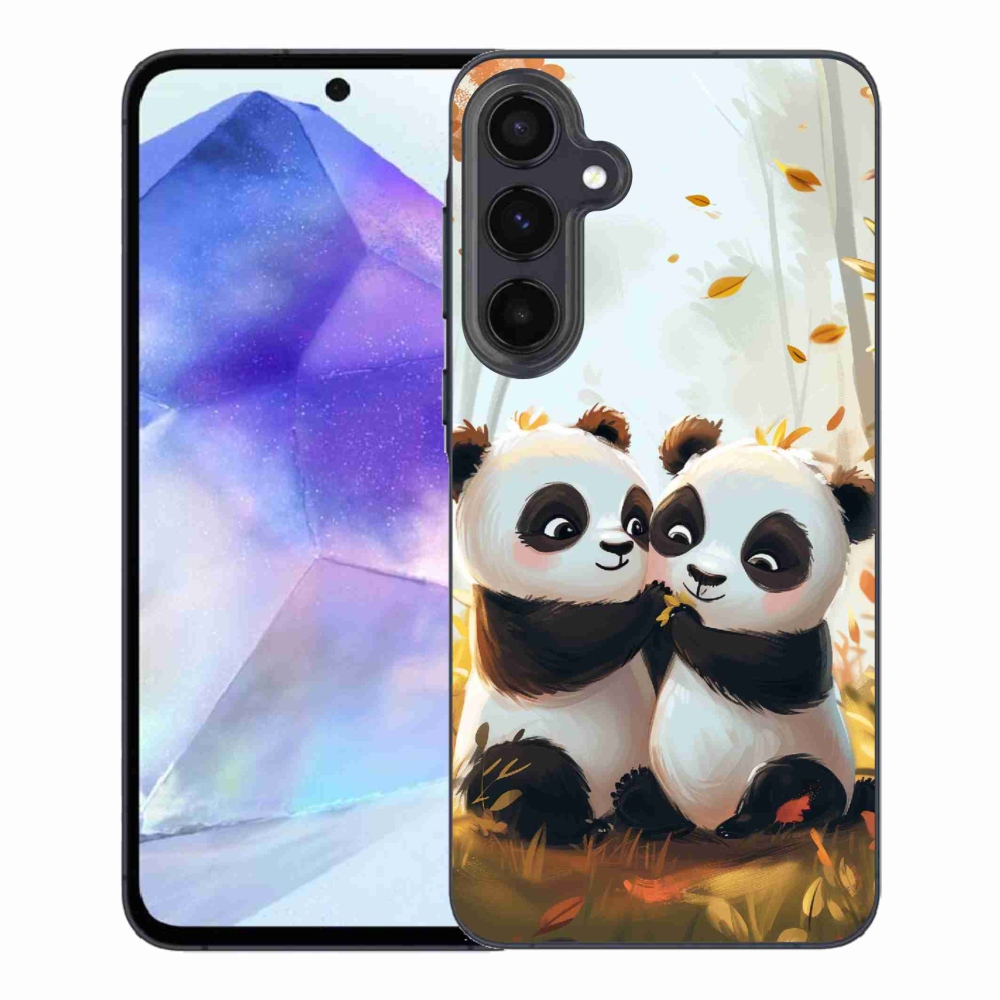 Gelový kryt mmCase na Samsung Galaxy A55 5G - pandy