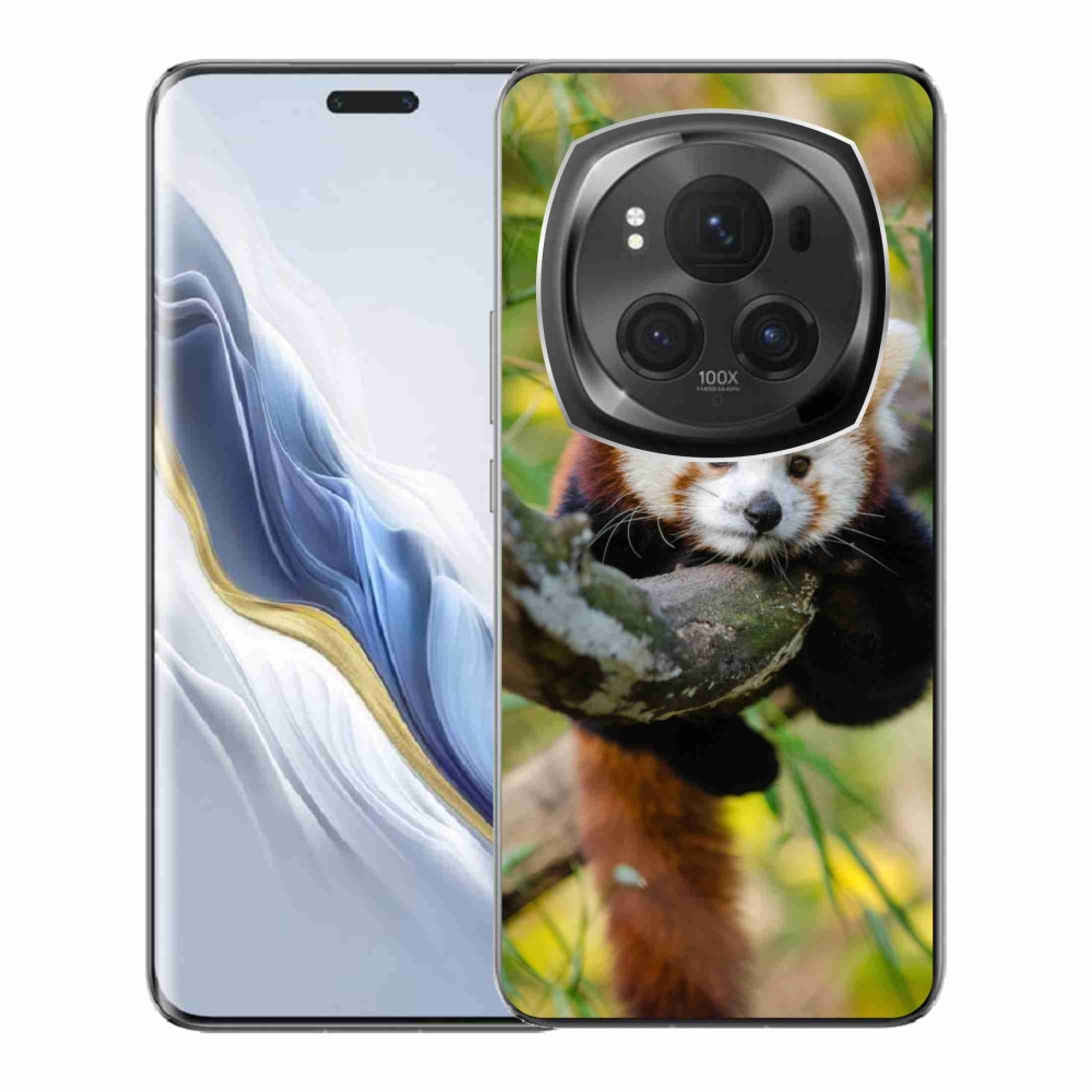 Gelový kryt mmCase na Honor Magic 6 Pro 5G - panda červená