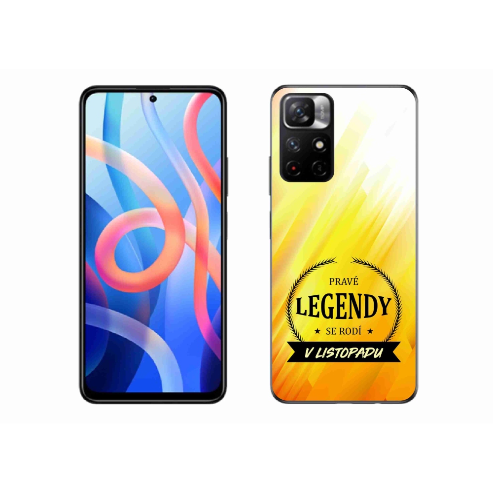Gelový kryt mmCase na Xiaomi Redmi Note 11S 5G - legendy v listopadu žluté pozadí
