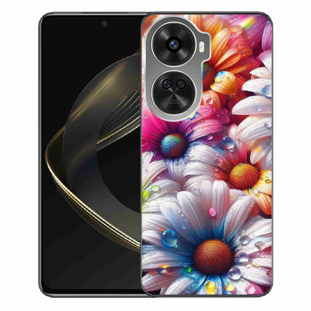 Gelový kryt mmCase na Huawei Nova 12 SE - barevné kopretiny