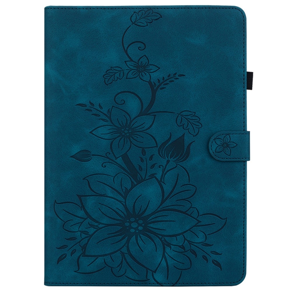 Flowers zavírací pouzdro na Lenovo Tab K11 Plus - modré