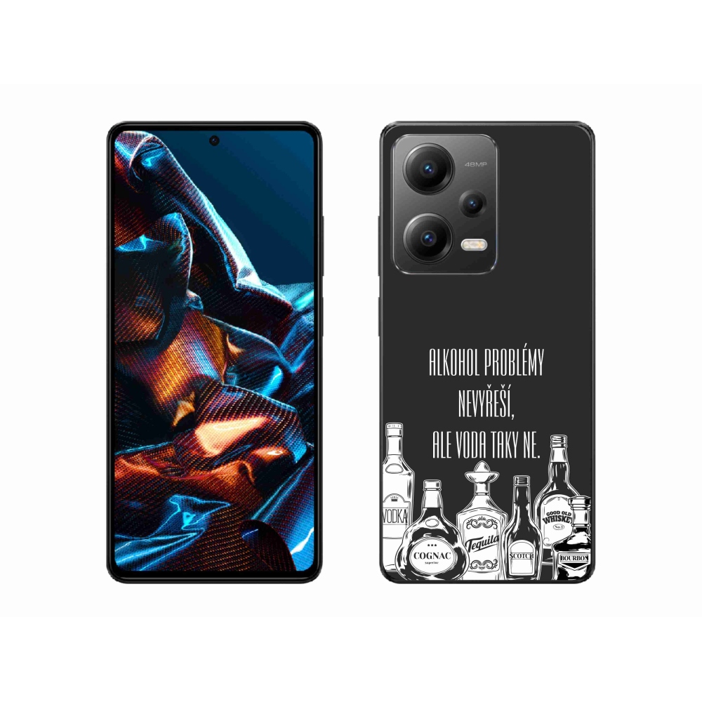 Gelový kryt mmCase na Xiaomi Redmi Note 12 Pro 5G - vtipný text černé pozadí