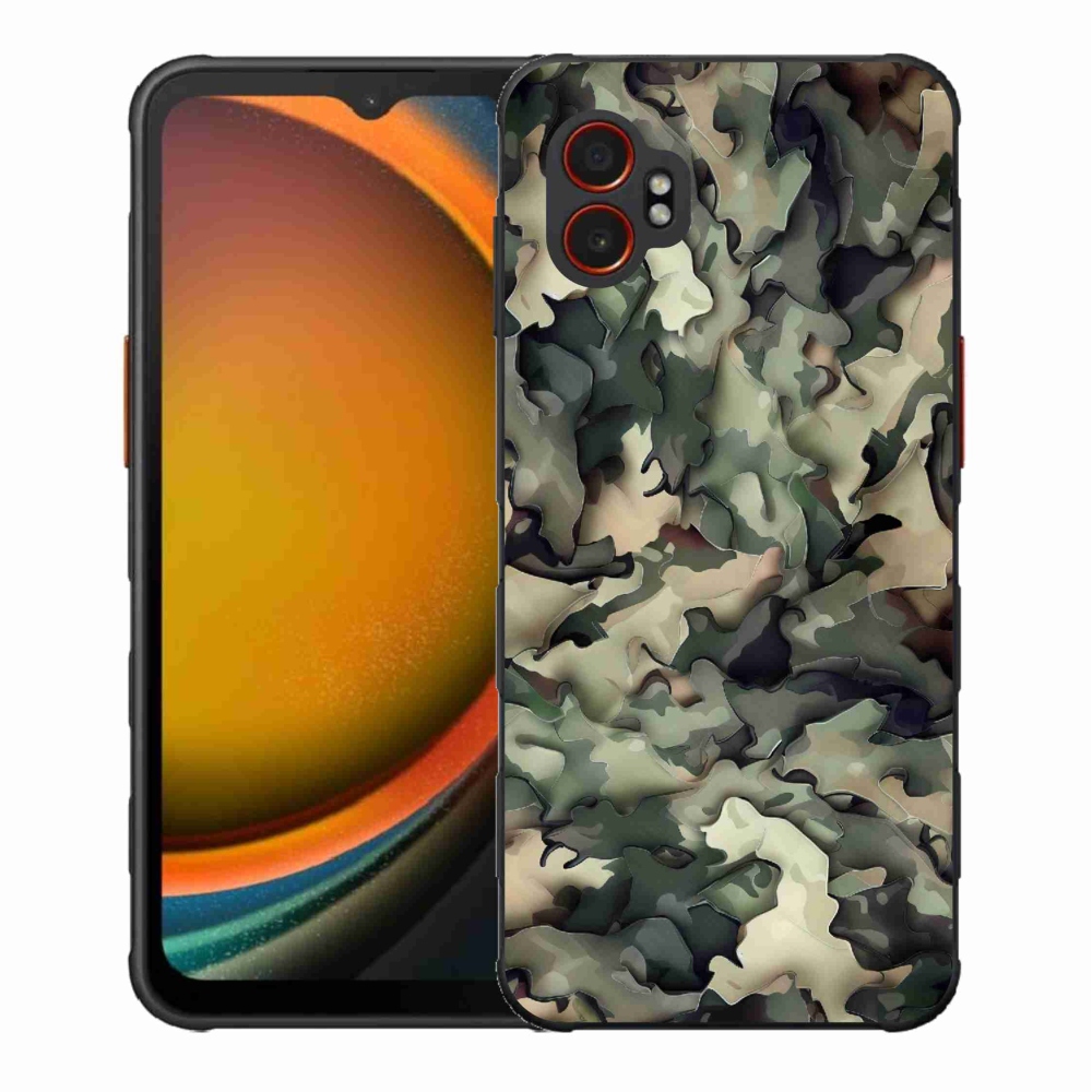 Gelový kryt mmCase na Samsung Galaxy Xcover 7 Pro - maskáčový vzor 9