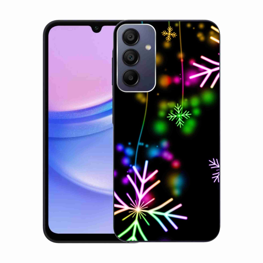 Gelový kryt mmCase na Samsung Galaxy A15 4G/5G - barevné vločky
