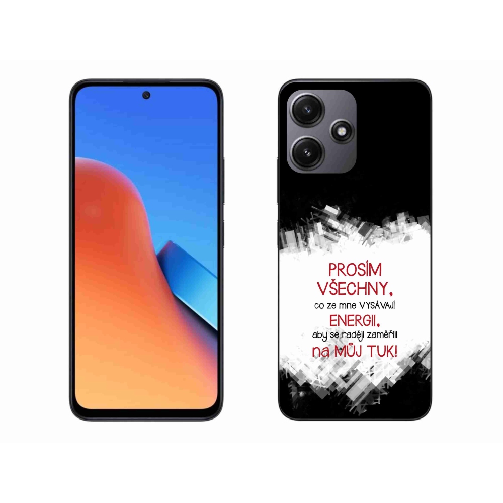 Gelový kryt mmCase na Xiaomi Redmi 12 5G - vtipný text 1 červený