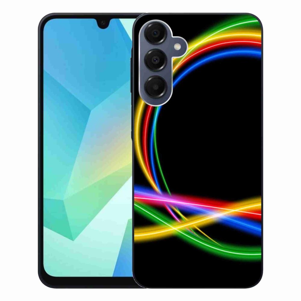 Gelový obal mmCase na Samsung Galaxy A16 4G/5G - neonové kruhy