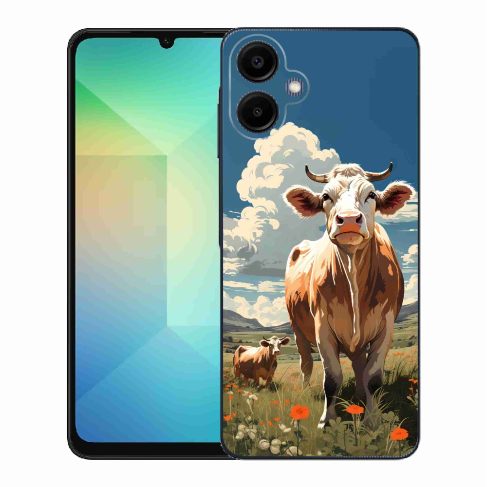 Gelový kryt mmCase na Samsung Galaxy A06 4G - krávy na louce