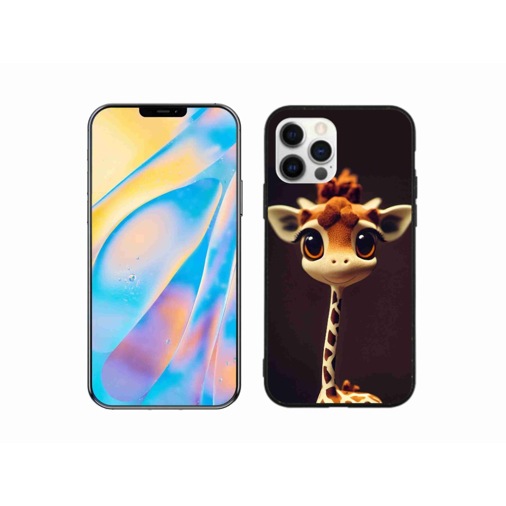Gelový kryt mmCase na iPhone 12 Pro - malá žirafa