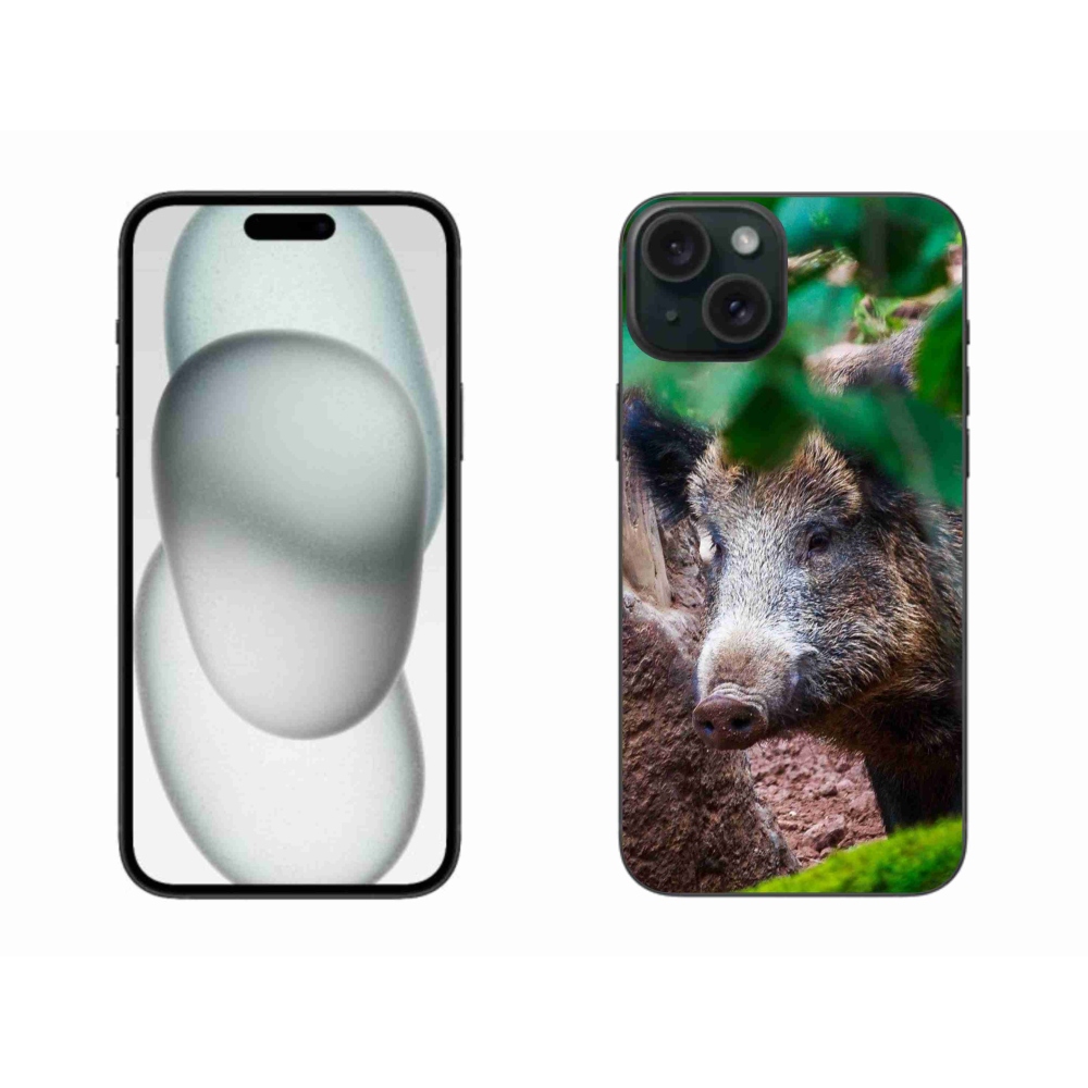 Gelový kryt mmCase na iPhone 15 Plus - divoké prase