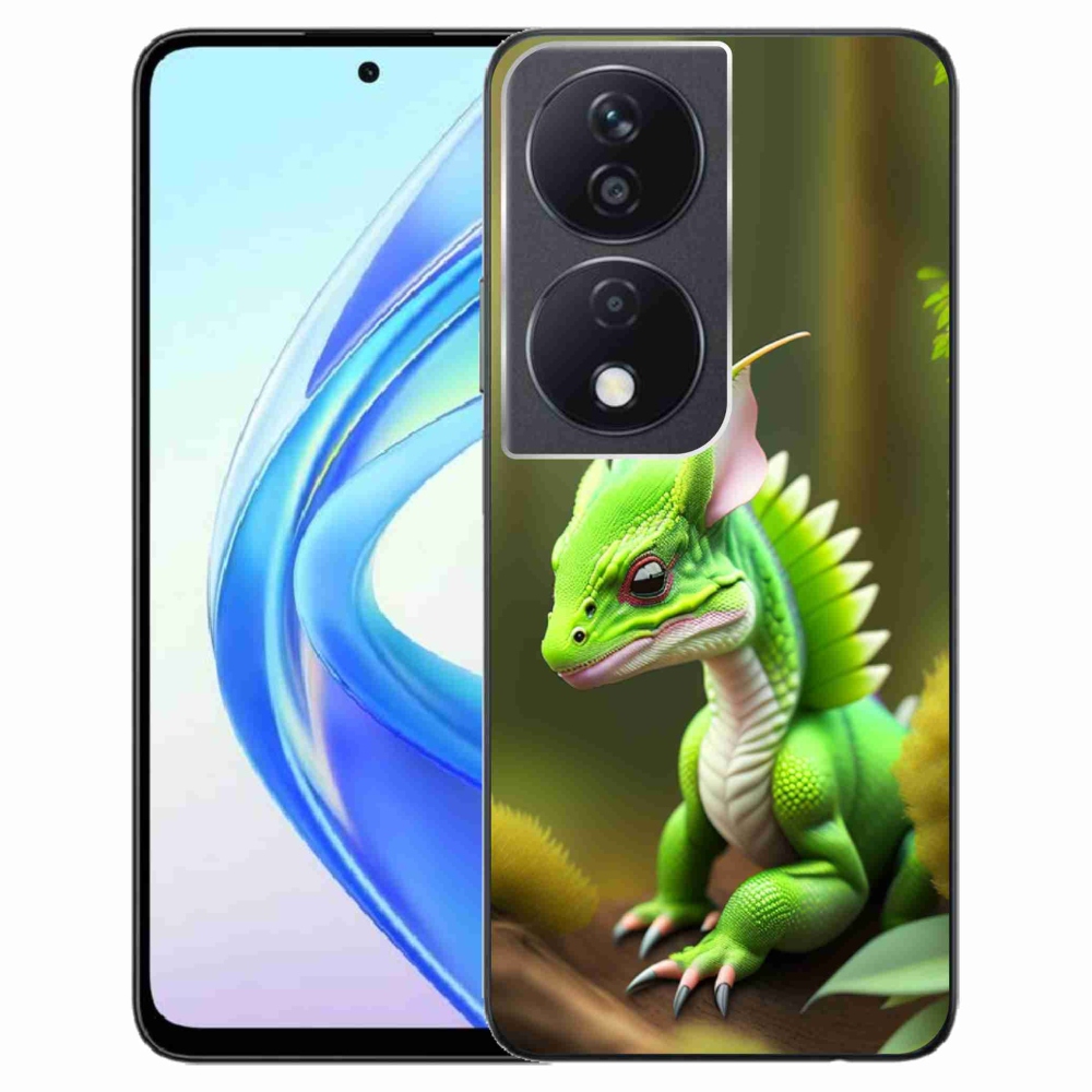 Gelový kryt mmCase na Honor X7b/Honor 90 Smart - zelený dráček