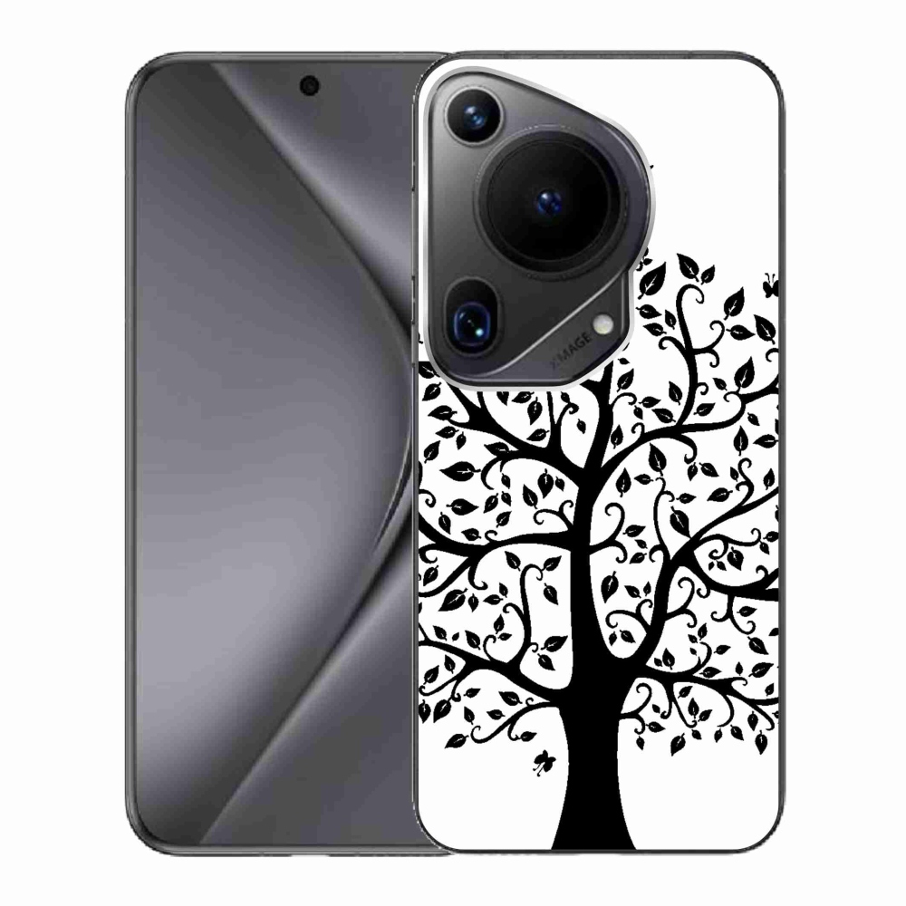 Gelový kryt mmCase na Huawei Pura 70 Ultra - černobílý strom