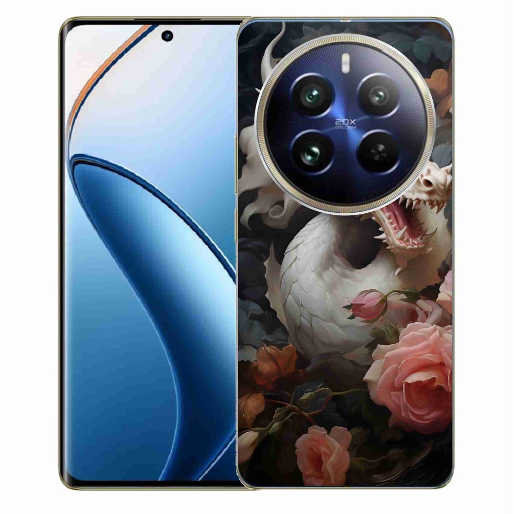 Gelový kryt mmCase na Realme 12 Pro 5G/12 Pro+ 5G - bílý drak