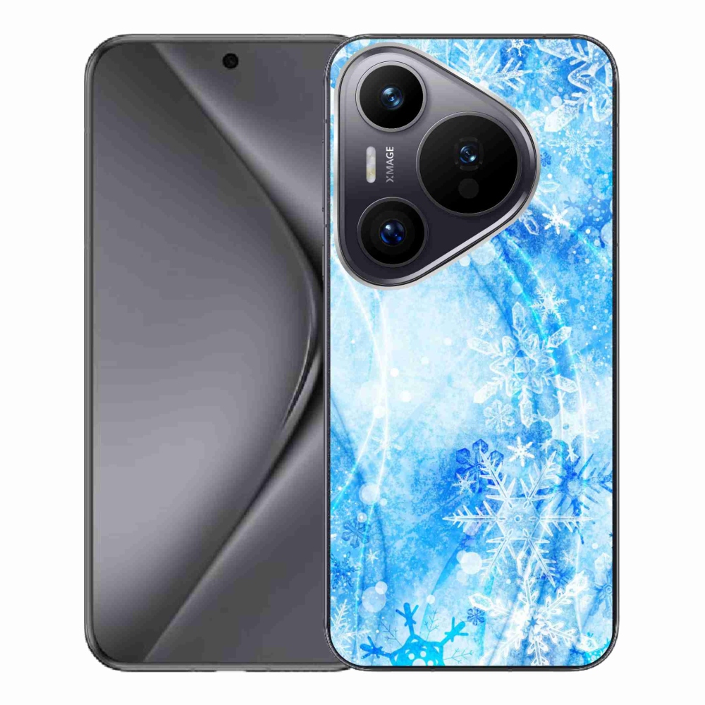 Gelový kryt mmCase na Huawei Pura 70 Pro - sněhové vločky