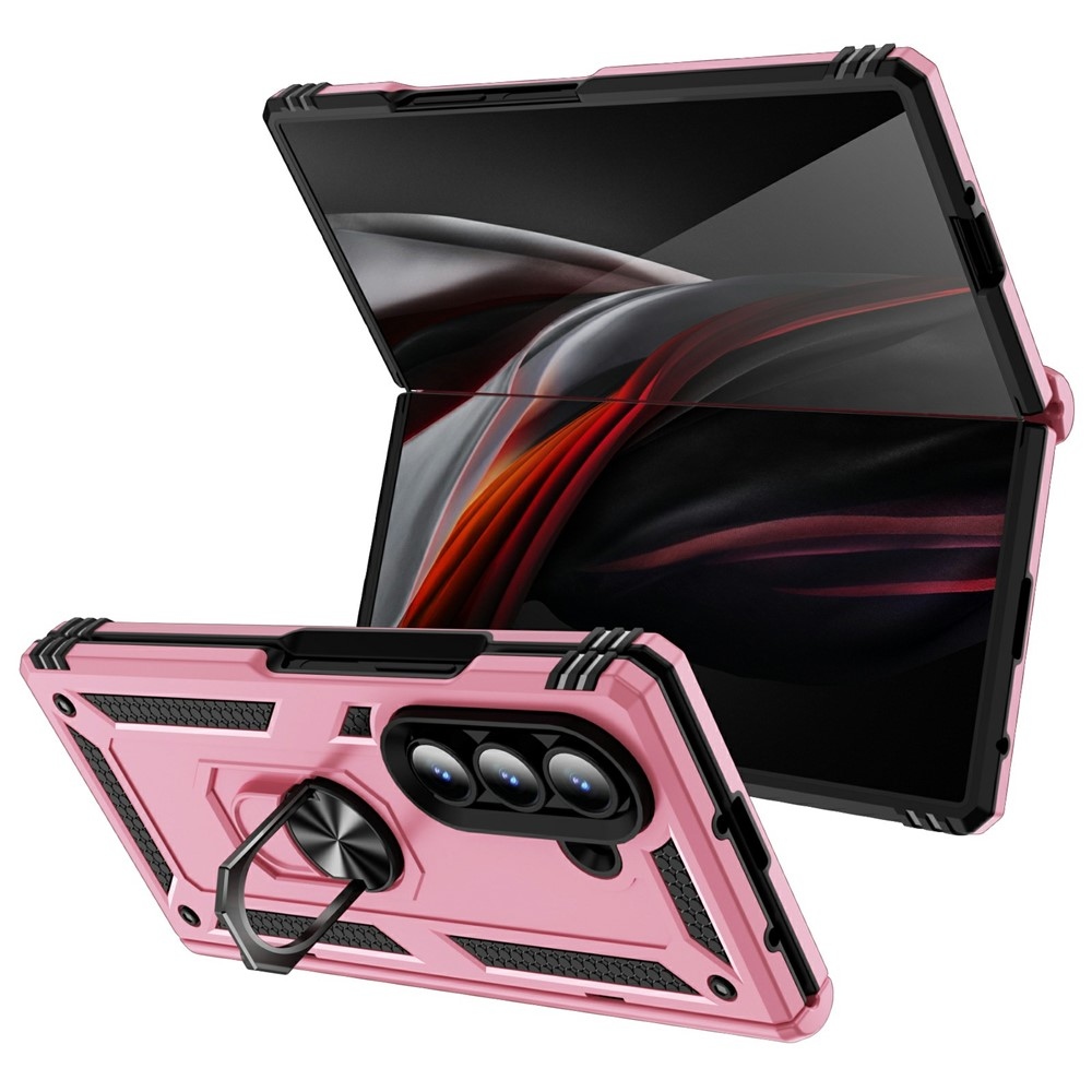 Ring odolný kryt na Samsung Galaxy Z Fold7 5G - růžový