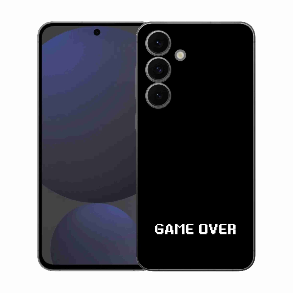 Gelový kryt mmCase na Samsung Galaxy S25 FE - game over černé pozadí