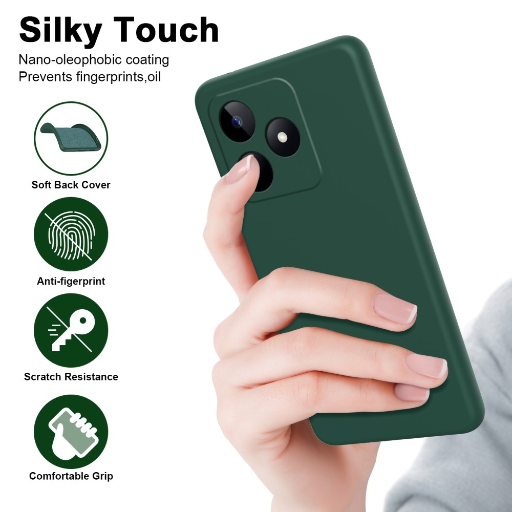 Matte gelový obal na mobil Realme C51/C53 - zelený