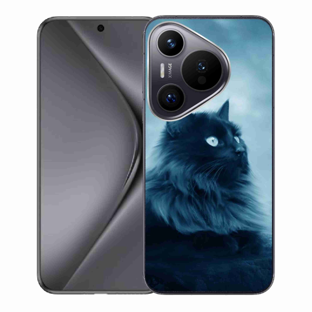 Gelový obal mmCase na Huawei Pura 70 - černá kočka 1