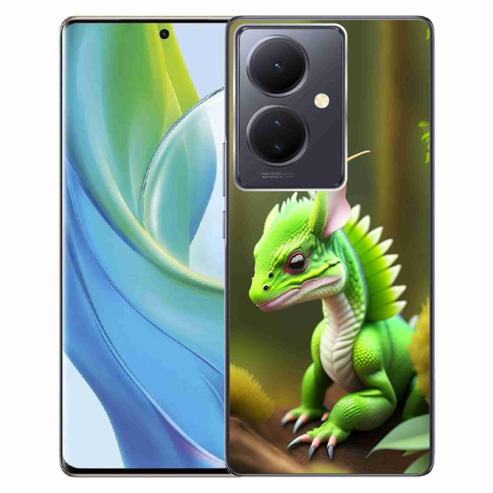 Gelový kryt mmCase na Vivo V29 Lite 5G - zelený dráček