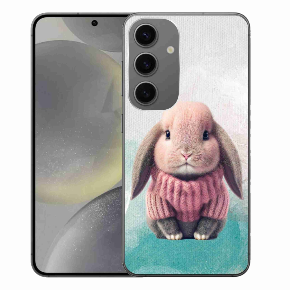 Gelový kryt mmCase na Samsung Galaxy S24+ - králíček ve svetru