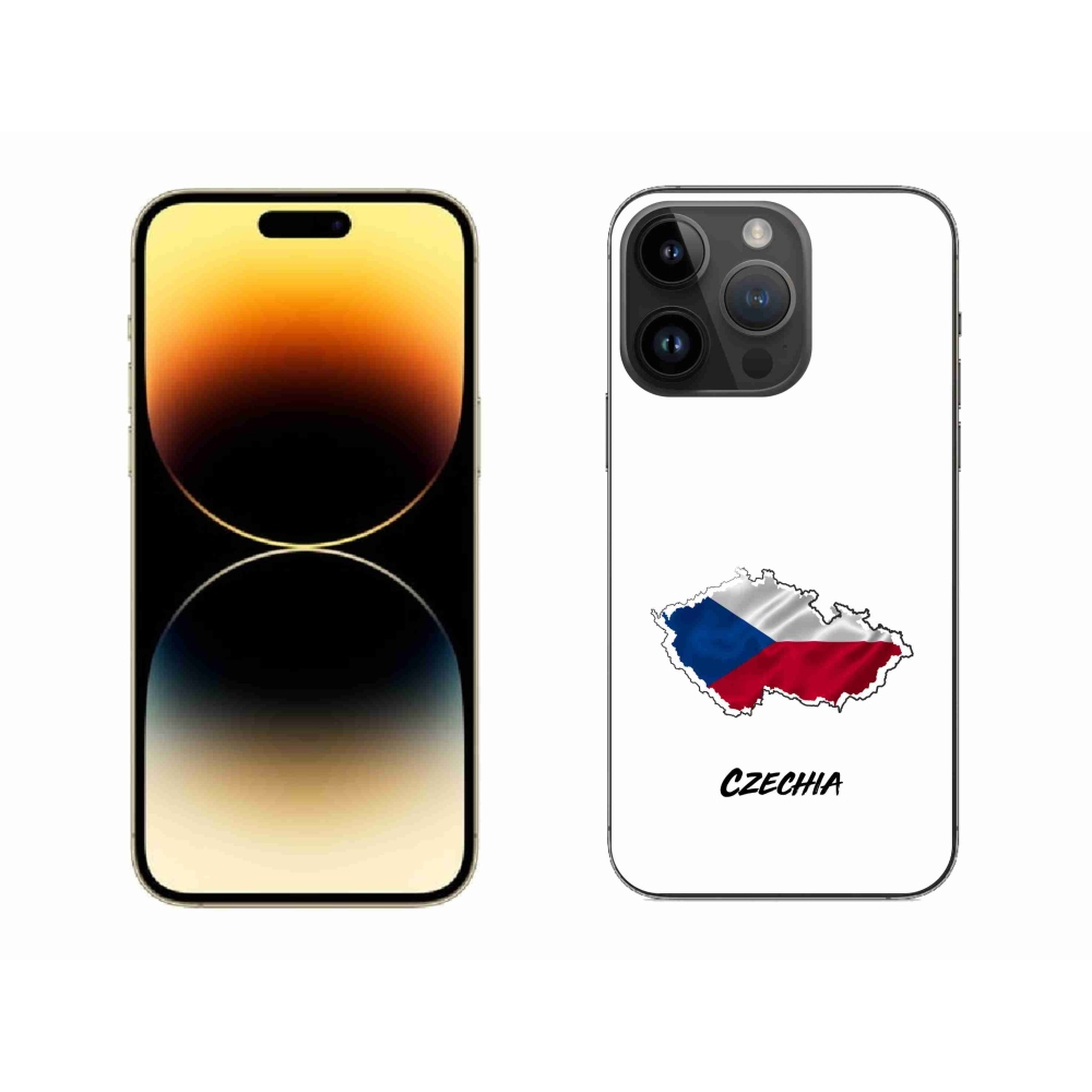Gelový kryt mmCase na iPhone 14 Pro Max 6.7 - Czechia bílé pozadí