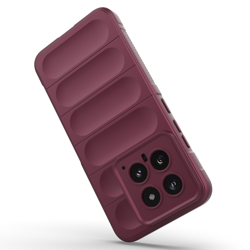 Rugg odolný gelový obal na Xiaomi 14 - vínový