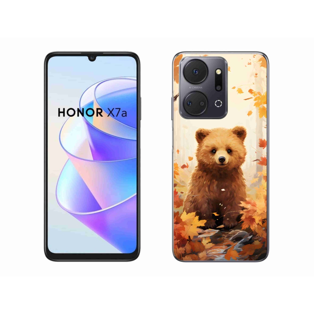 Gelový kryt mmCase na Honor X7a - medvěd v lese