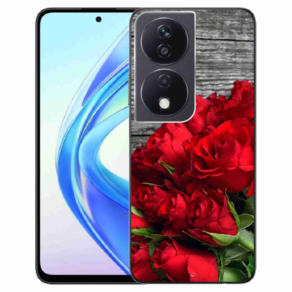 Gelový kryt mmCase na Honor X7b/Honor 90 Smart - červené růže