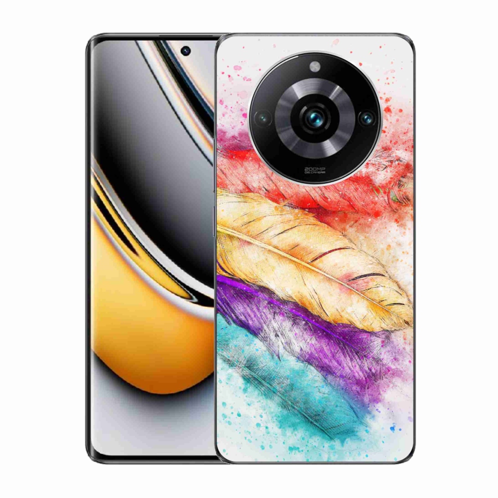 Gelový kryt mmCase na Realme 11 Pro/11 Pro+ - barevné peří