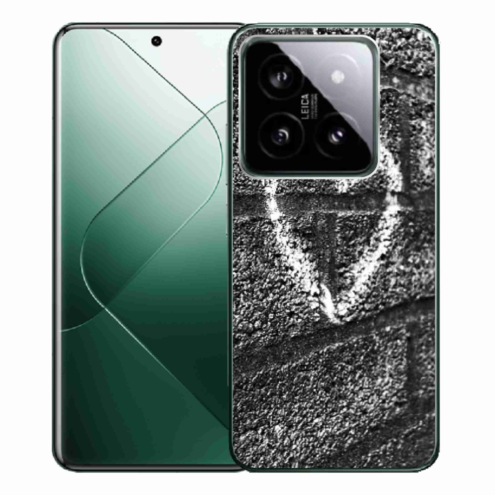 Gelový kryt mmCase na Xiaomi 14 Pro - srdce na zdi