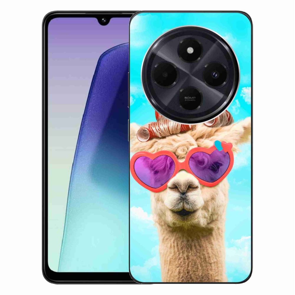 Gelový kryt mmCase na Xiaomi Redmi 14C/Poco C75 - lama s brýlemi