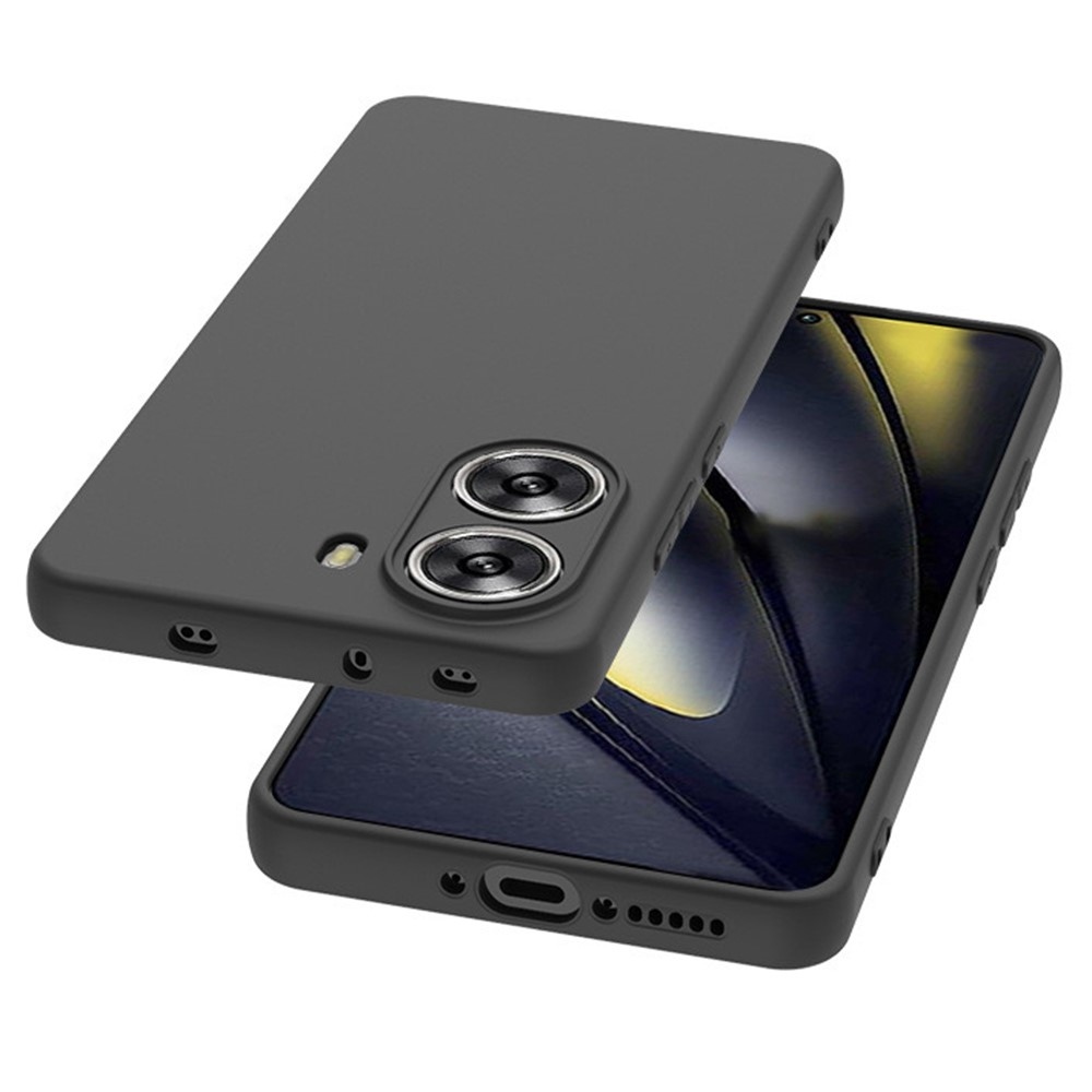 Matný gelový obal na Xiaomi Poco X7 Pro 5G - černý