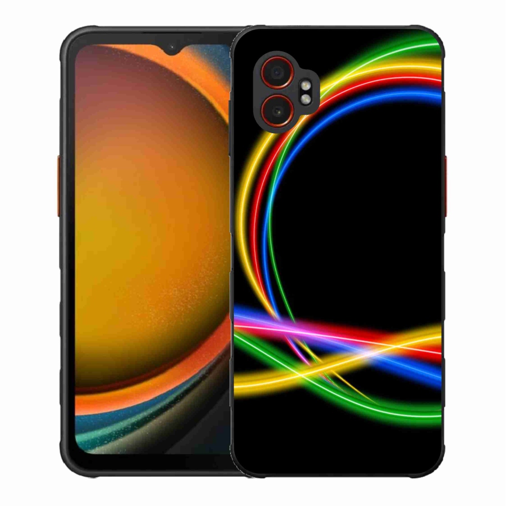 Gelový kryt mmCase na Samsung Galaxy Xcover 7 Pro - neonové kruhy