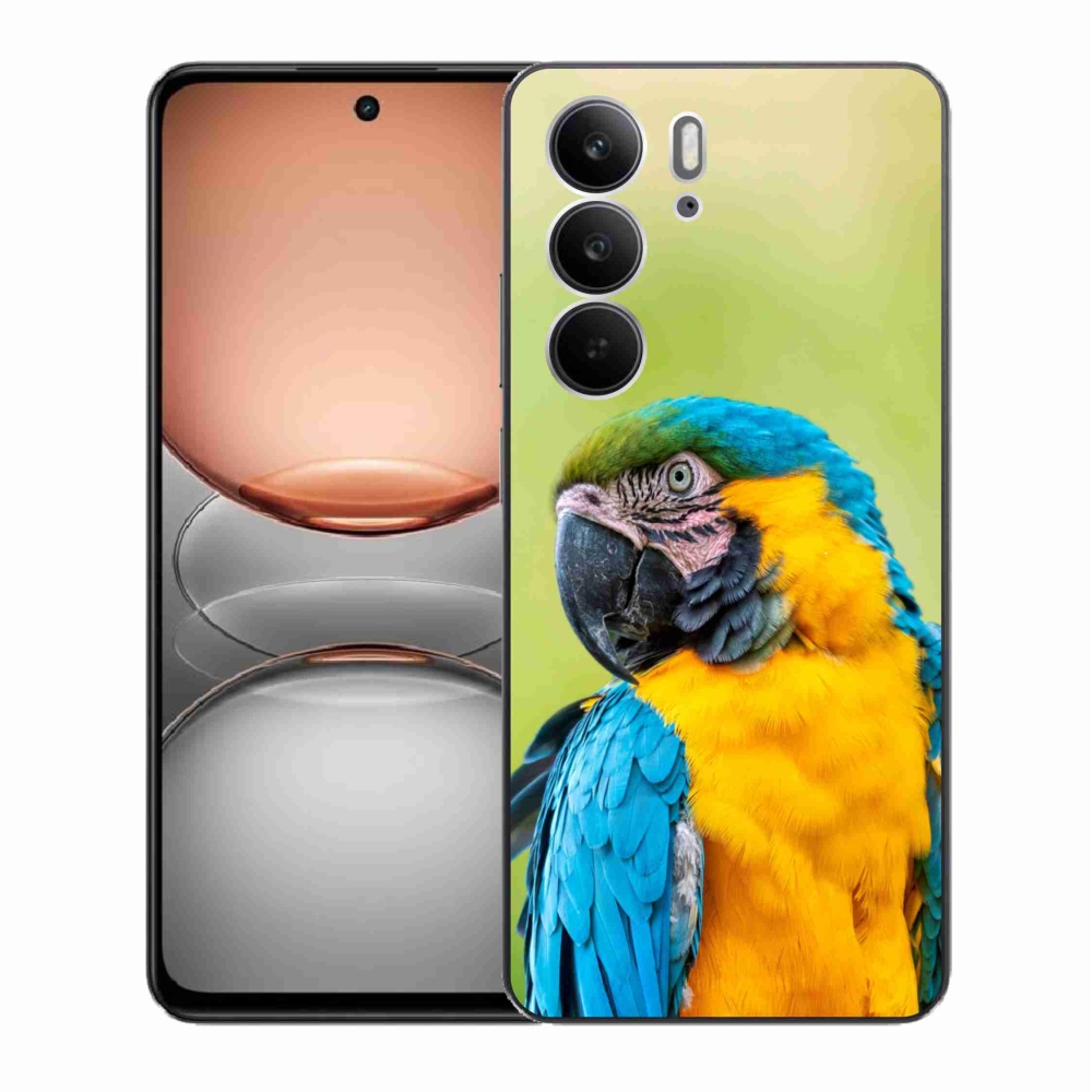 Gelový kryt mmCase na Realme C75 - papoušek ara 2