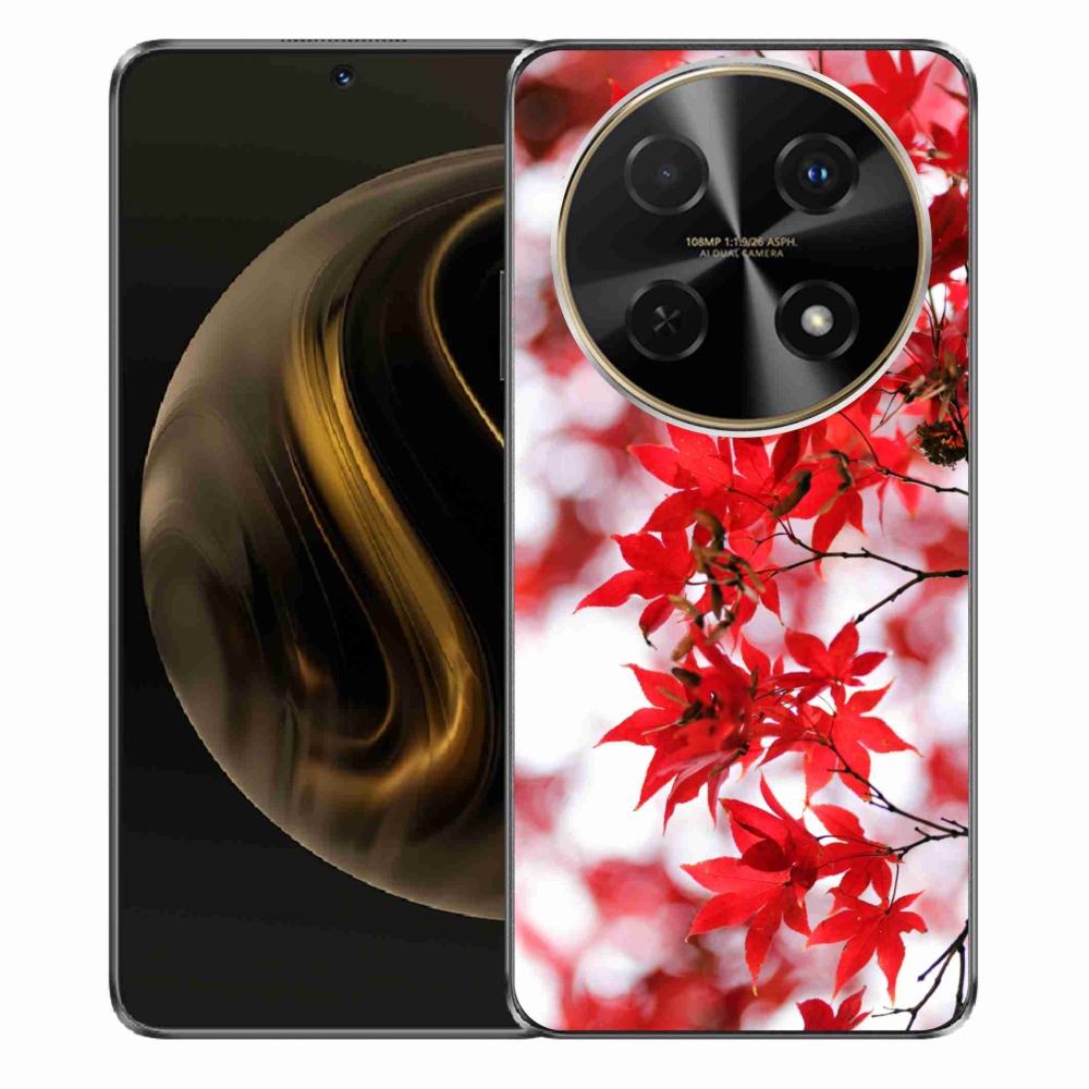 Gelový kryt mmCase na Huawei Nova 12i - červené listy