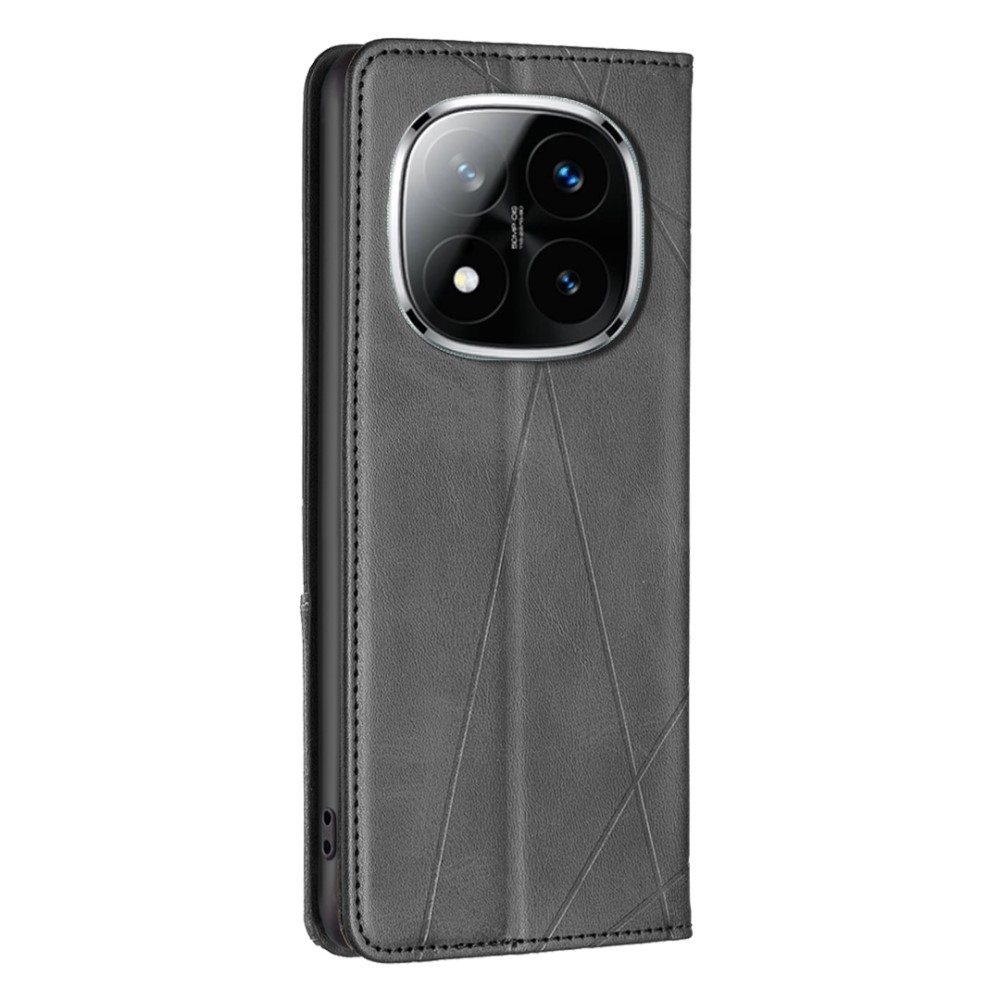 Triangle knížkové pouzdro na Xiaomi Redmi Note 14 Pro - černé