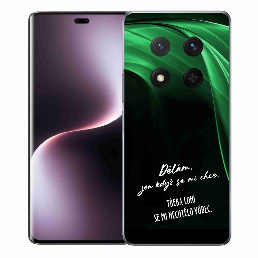 Gelový kryt mmCase na Honor Magic 7 Lite 5G - vtipný text 12 černé pozadí