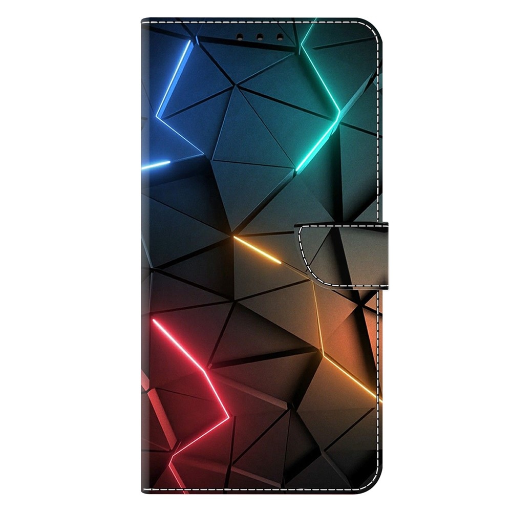 Firmly knížkové pouzdro na Samsung Galaxy A17 5G/A26 5G - neonové trojůhelníky
