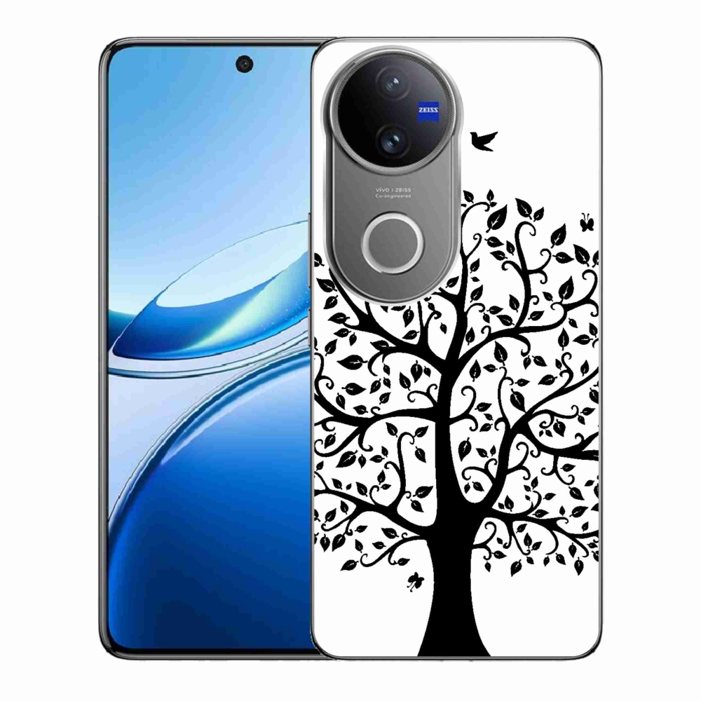 Gelový kryt mmCase na Vivo V50 5G - černobílý strom