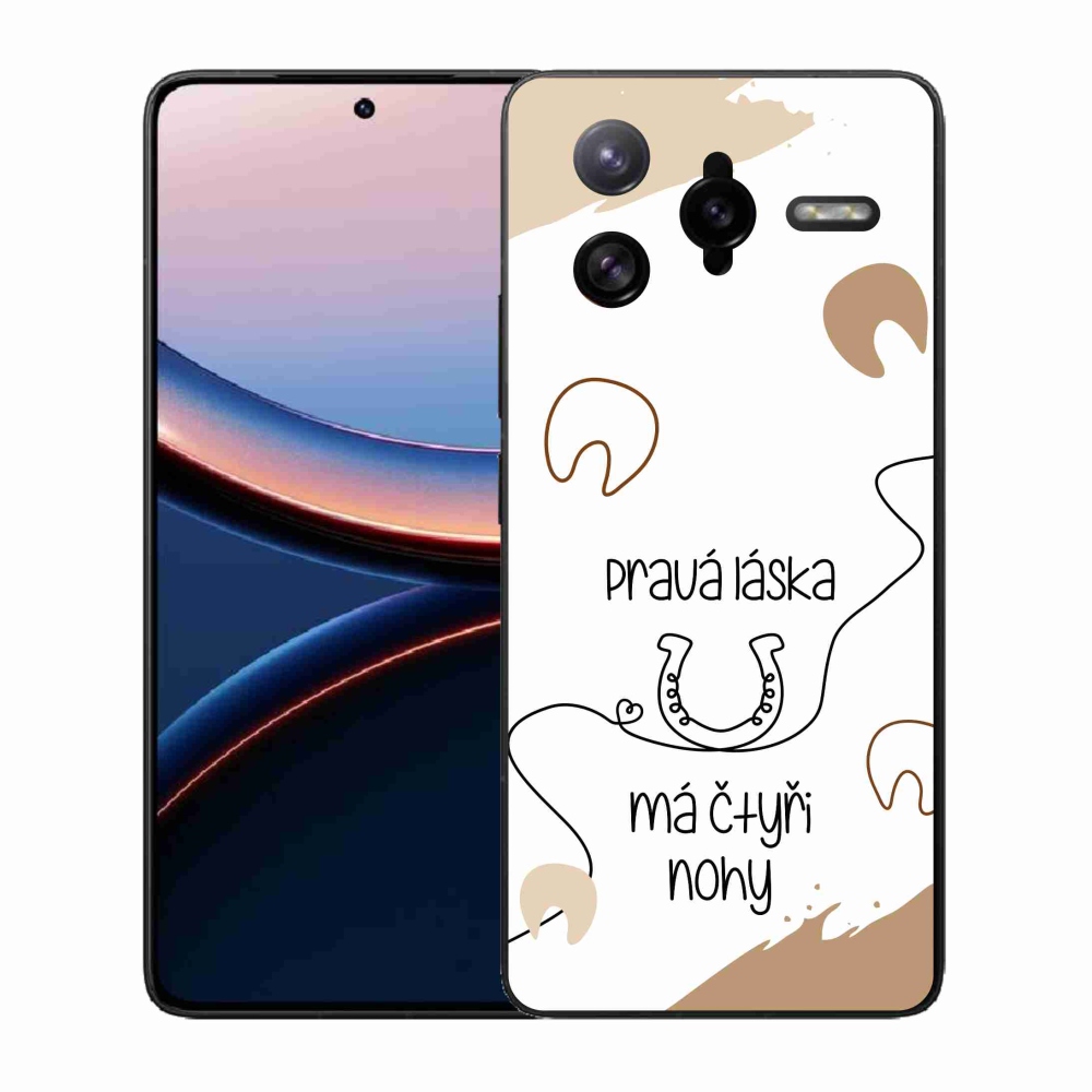 Gelový kryt mmCase na Xiaomi Poco F7 Ultra - koňský motiv bílé pozadí