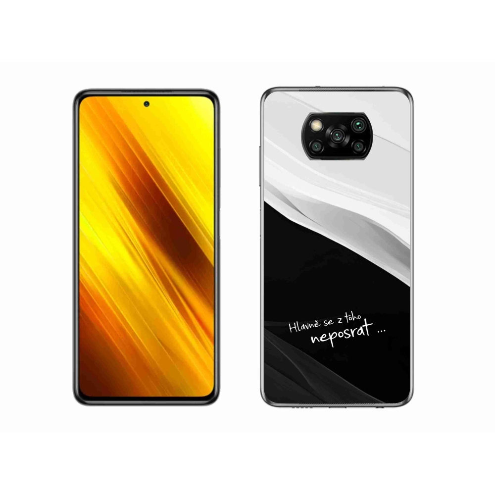 Gelový kryt mmCase na Xiaomi Poco X3 - vtipný text 13 černobílé pozadí