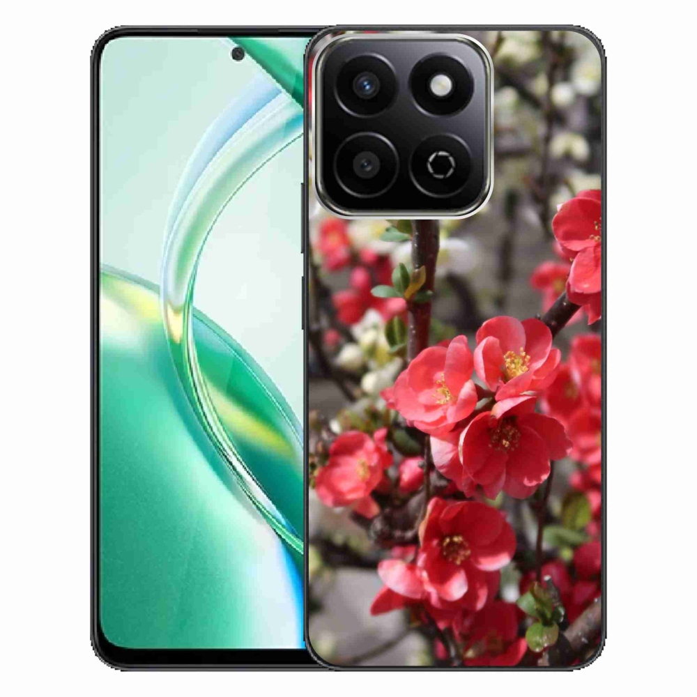 Gelový kryt mmCase na Honor 200 Smart 5G - červené květy