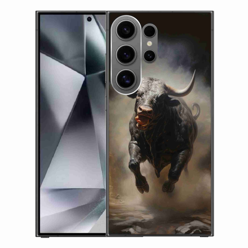 Gelový kryt mmCase na Samsung Galaxy S24 Ultra - rozzuřený býk