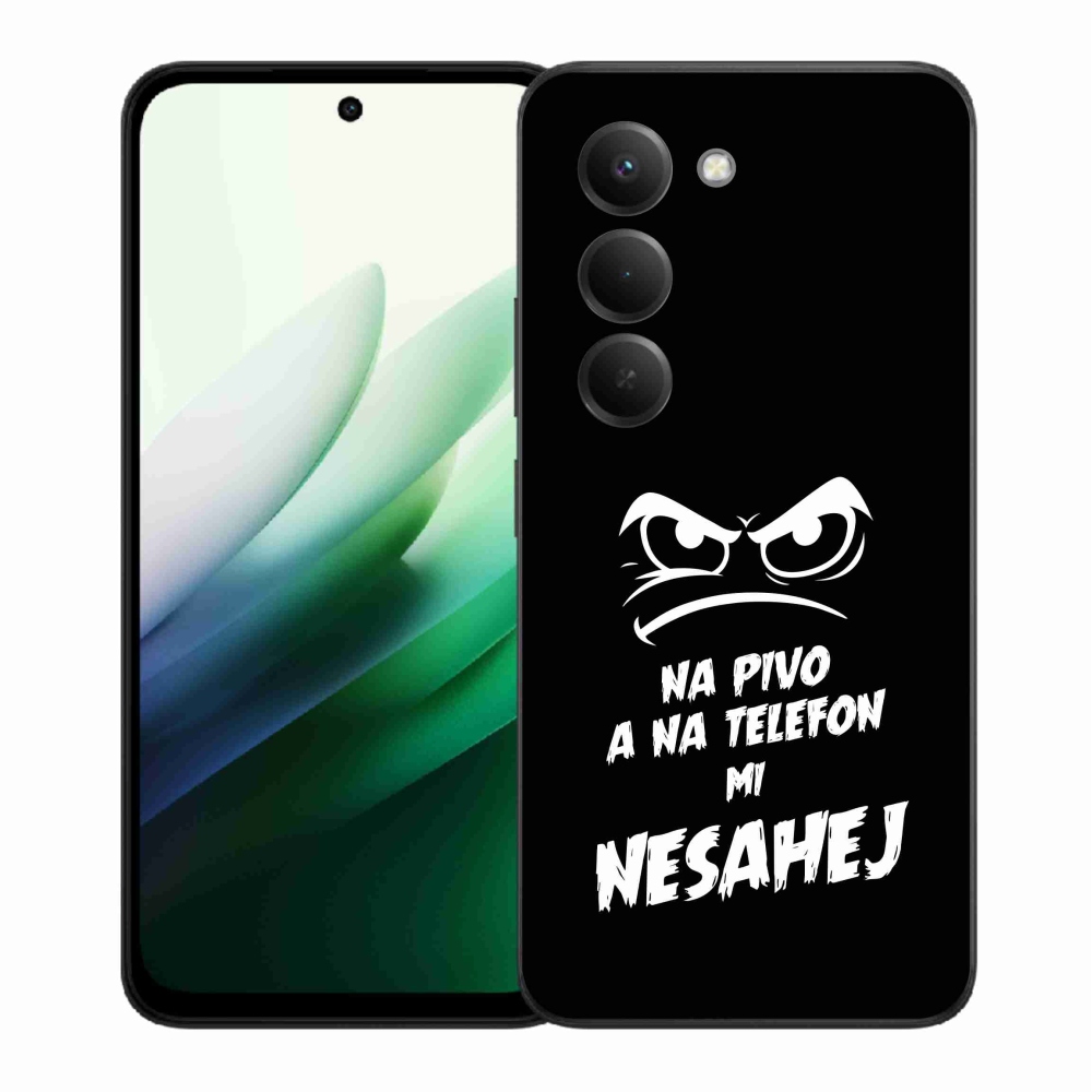 Gelový kryt mmCase na Xiaomi Redmi 15 5G (169mm) - pivní motiv 2 černé pozadí