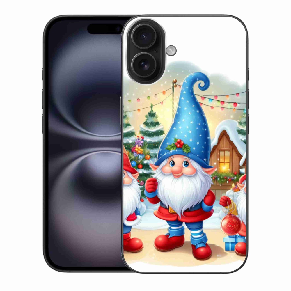 Gelový kryt mmCase na iPhone 16 Plus - vánoční skřítci