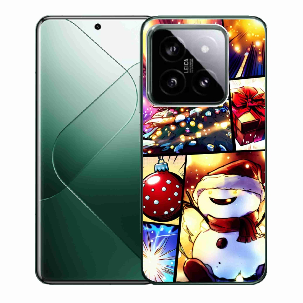 Gelový kryt mmCase na Xiaomi 14 - vánoční motivy 1