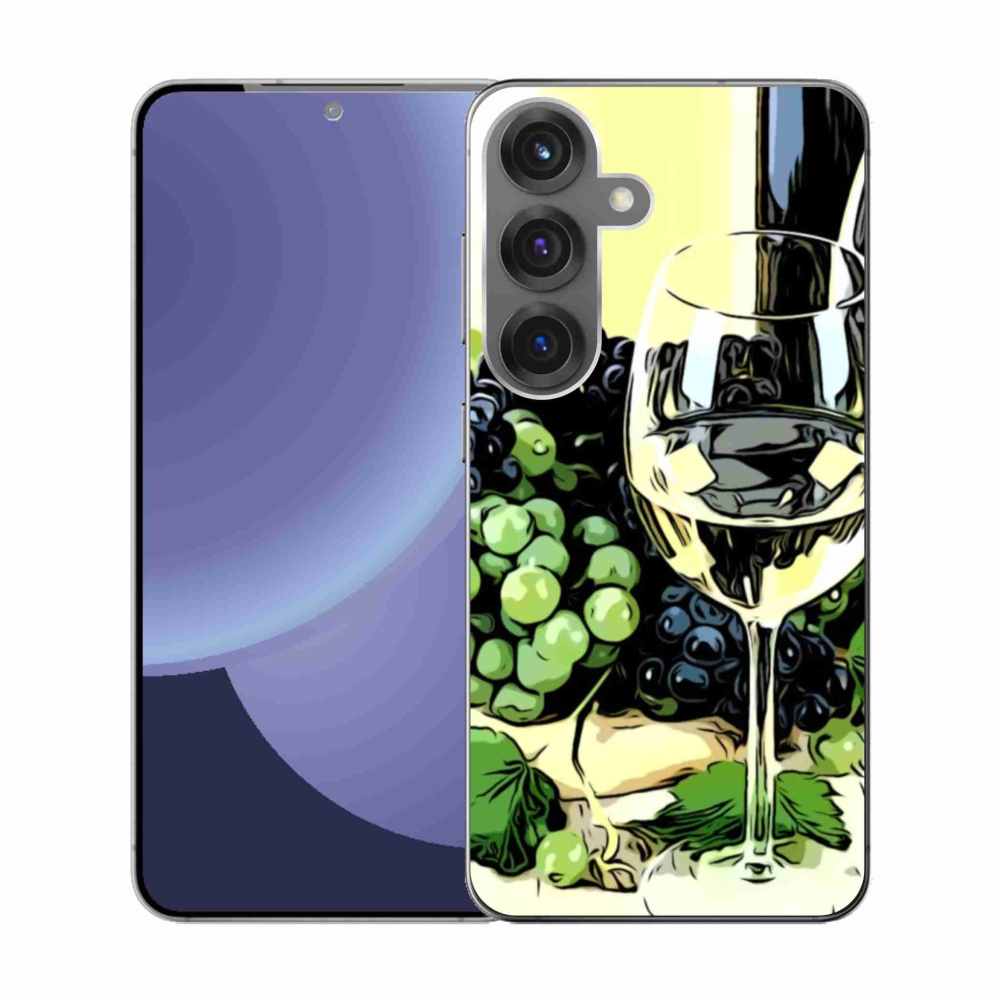 Gelový kryt mmCase na Samsung Galaxy S25 - sklenka vína