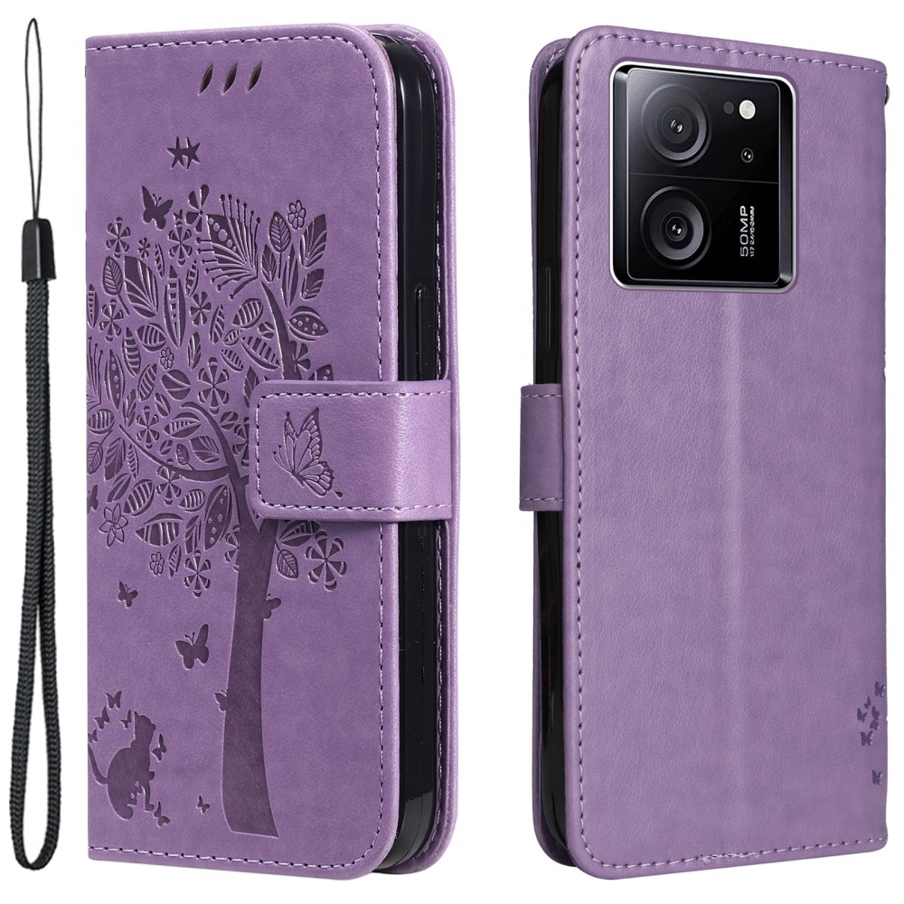 Tree knížkové pouzdro na Xiaomi 13T/13T Pro - světlefialové