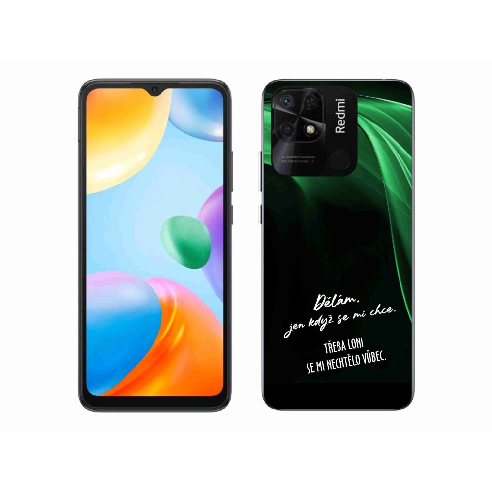 Gelový kryt mmCase na Xiaomi Redmi 10C - vtipný text 12 černé pozadí